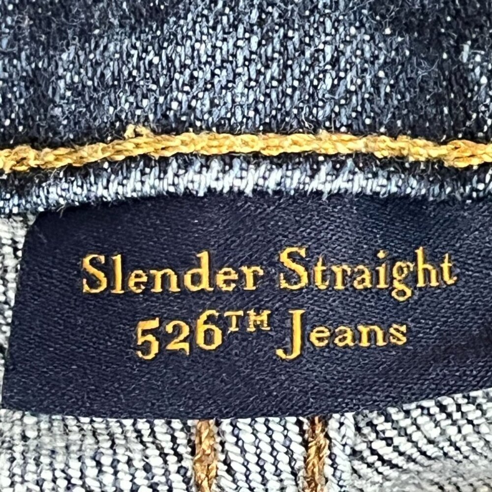 Levis Denim Jean 12 Straight Leg Western Cowgirl Slender 526th Classic Med Wash - Picture 7 of 15